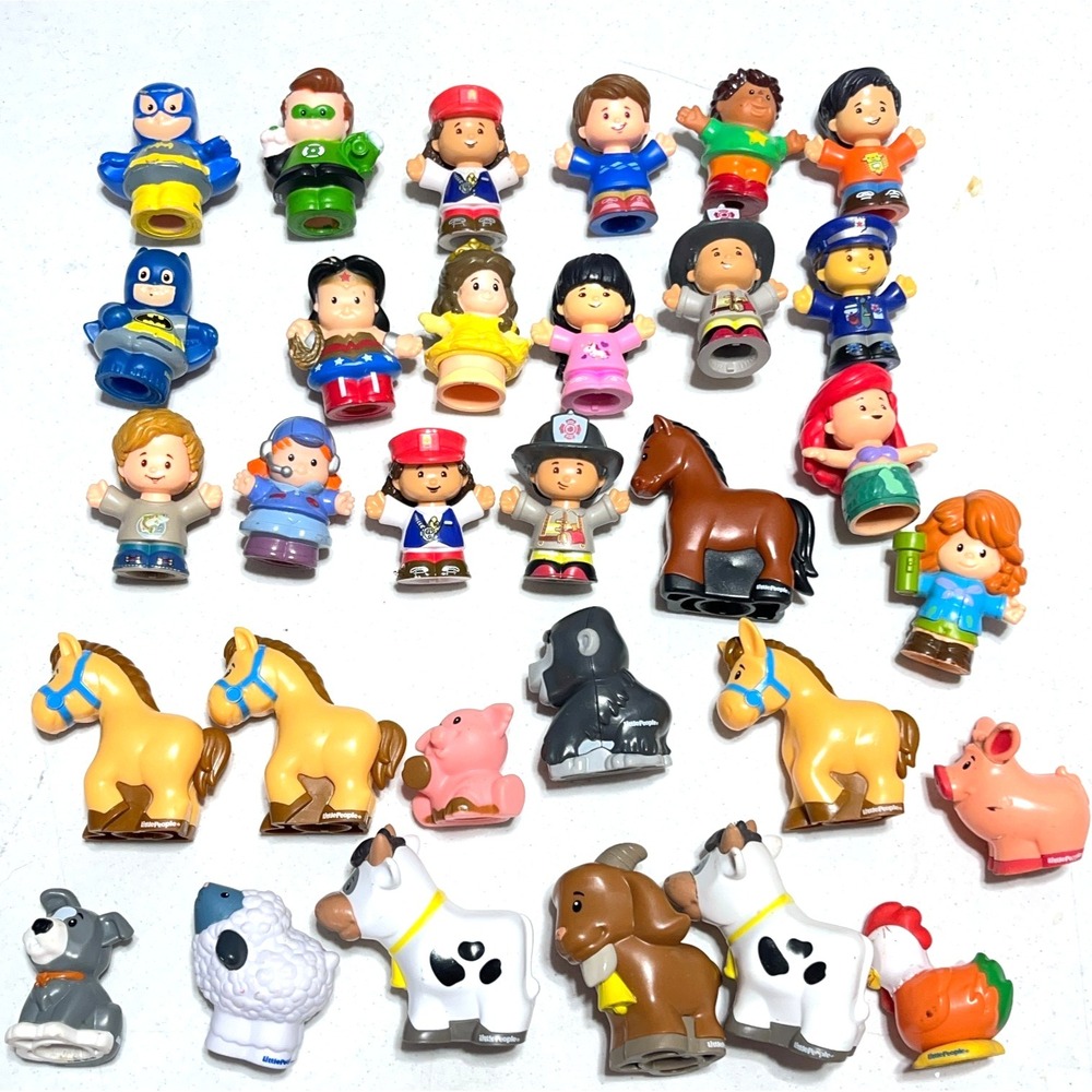 Fisher Price Little People Lot Of 31 Mixed Disney Animals Super Hero DC Batman